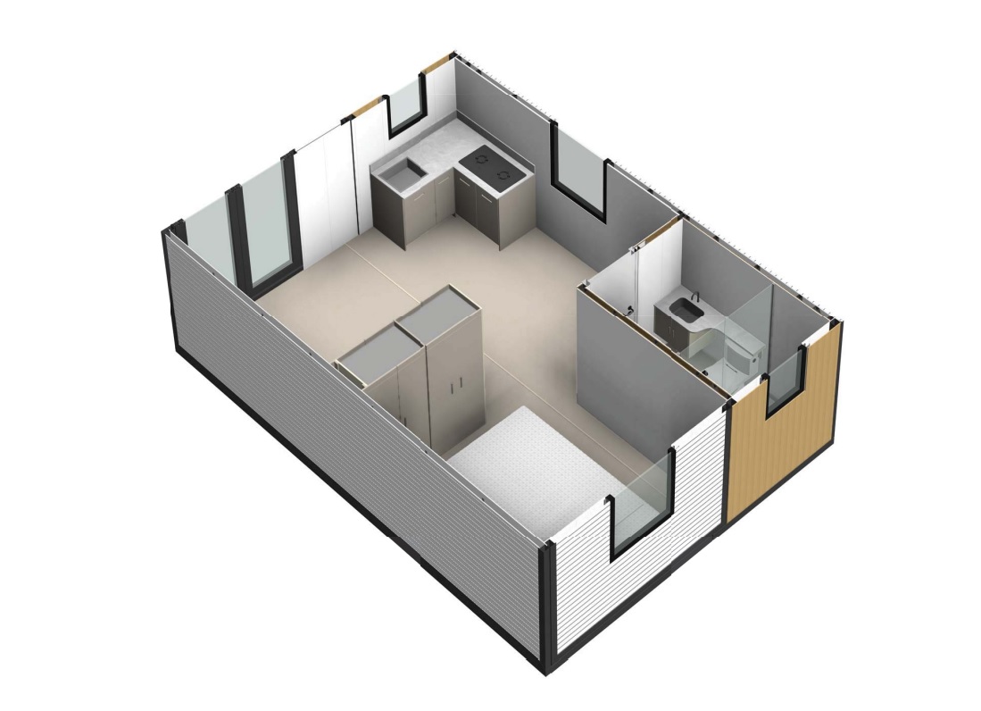 1 Bedroom Prefab Modular Tiny Homes